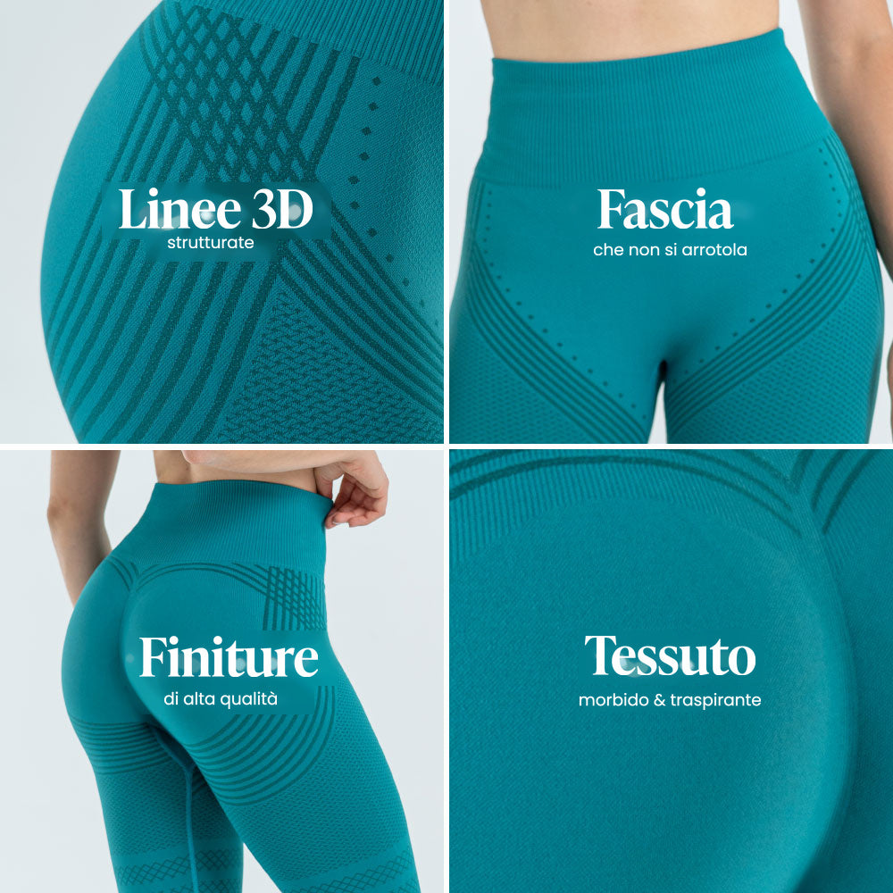 Legging 3D | Verde Pavone