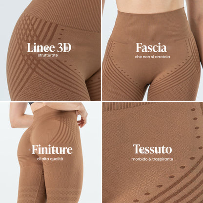 Legging 3D | Marrone