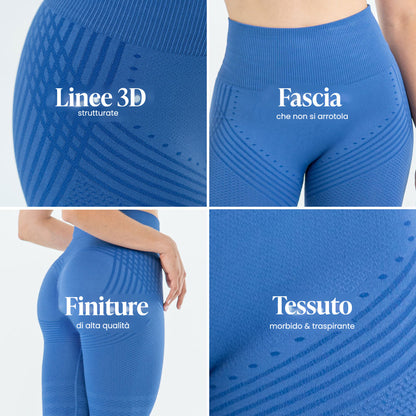 Legging 3D | Azzurro