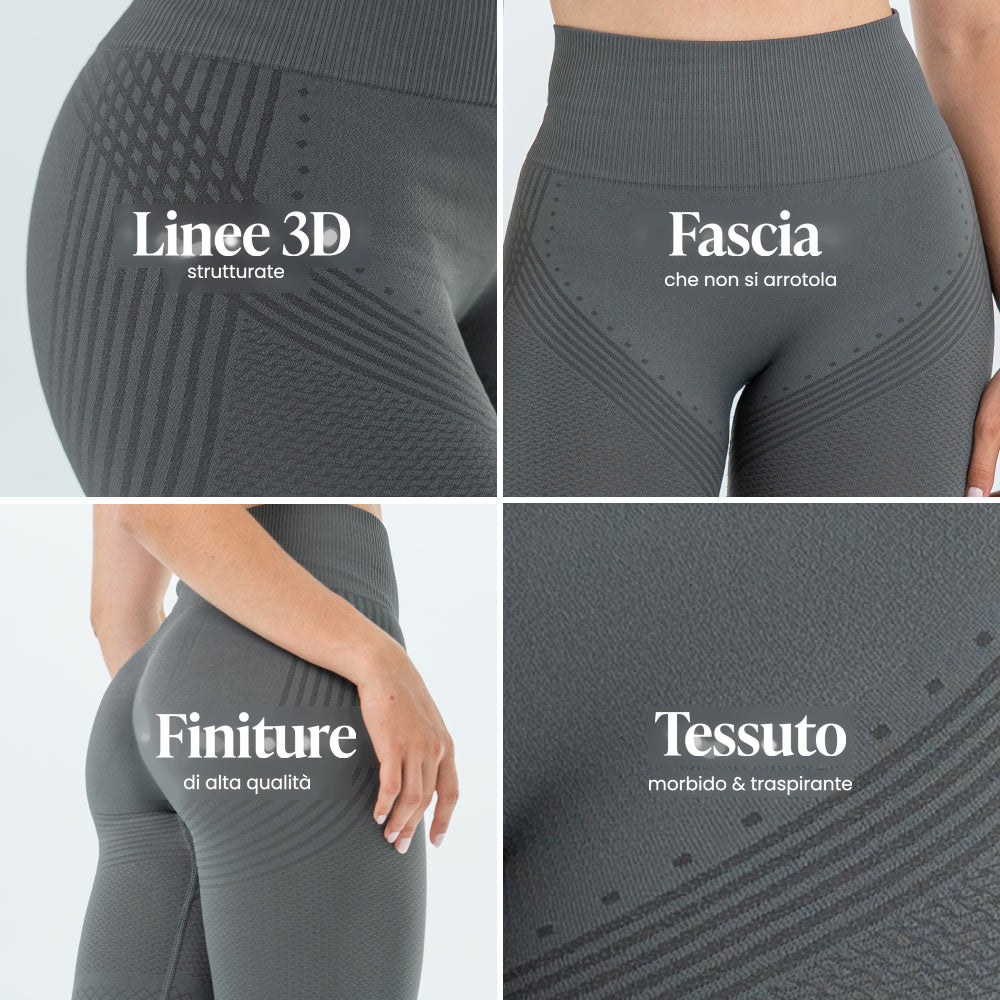 Legging 3D | Grigio Scuro